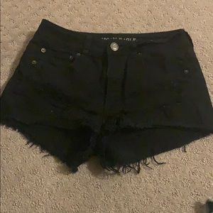 Black American eagle jean shorts
